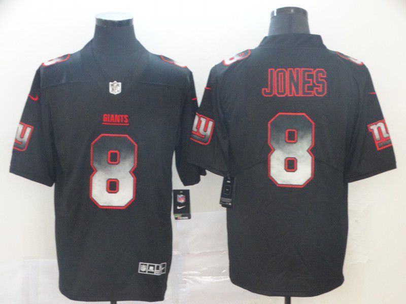 Men New York Giants #8 Jones Black Nike Black Smoke Fashion Limited Jersey->new york giants->NFL Jersey